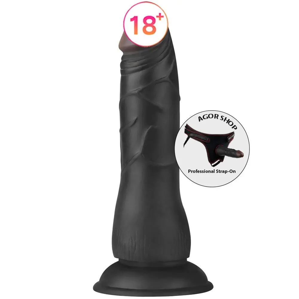 Lovetoy Easy Strapon 19 cm crni strapon sa remenom LV715026