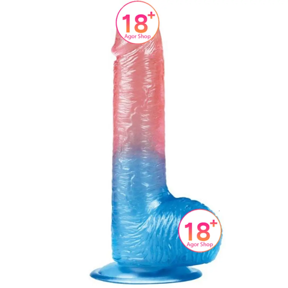 Lovetoy Sjajni studovi gel dildo 19 cm realistički penis