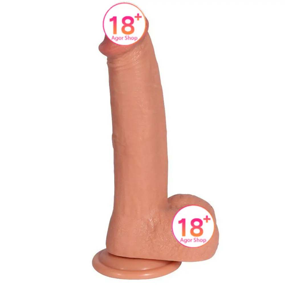 Shequ realistični dildo Bill Natural dvostruki sloj et tekstura