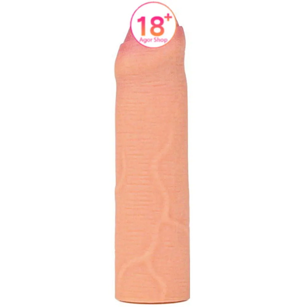 Lovetoy Nature Extender penis rukavac od platinskog silikona sa pravom teksturom, bez obrezivanja