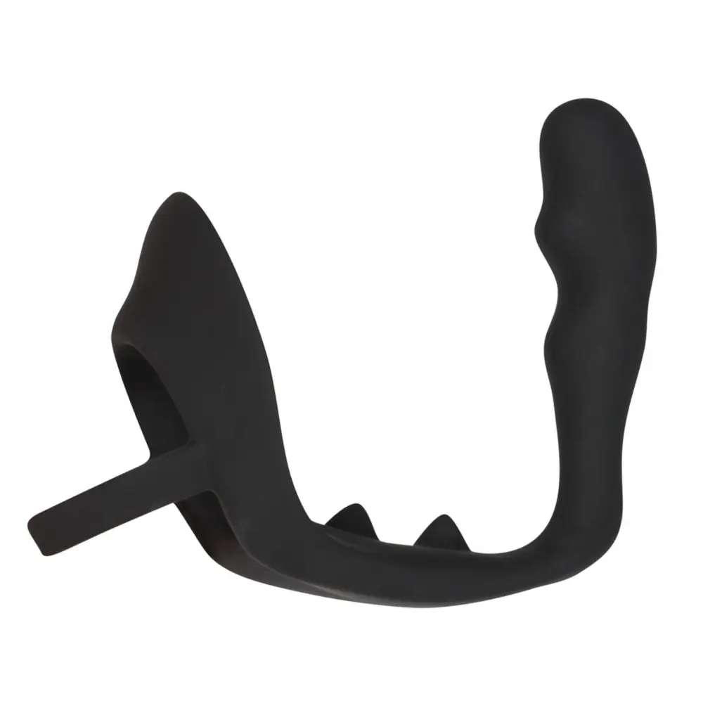Black Velvets Ring i Plug Soft Touch Penis Prsten i Analni Plug