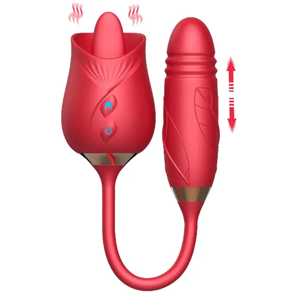 Agor Rose Jezički i Naprijed-Nazad Pokretni Ružni Vibrator
