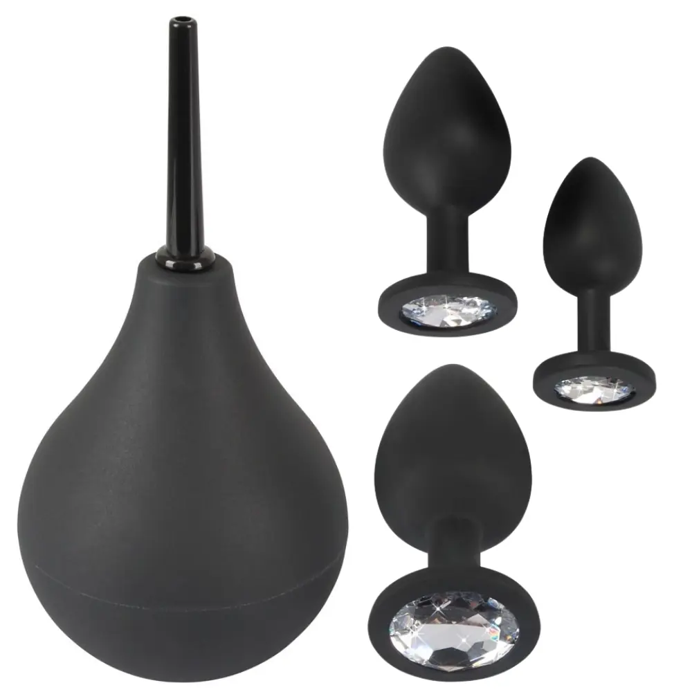Black Velvets Soft Touch Anal Duš i Anal Čep Kit