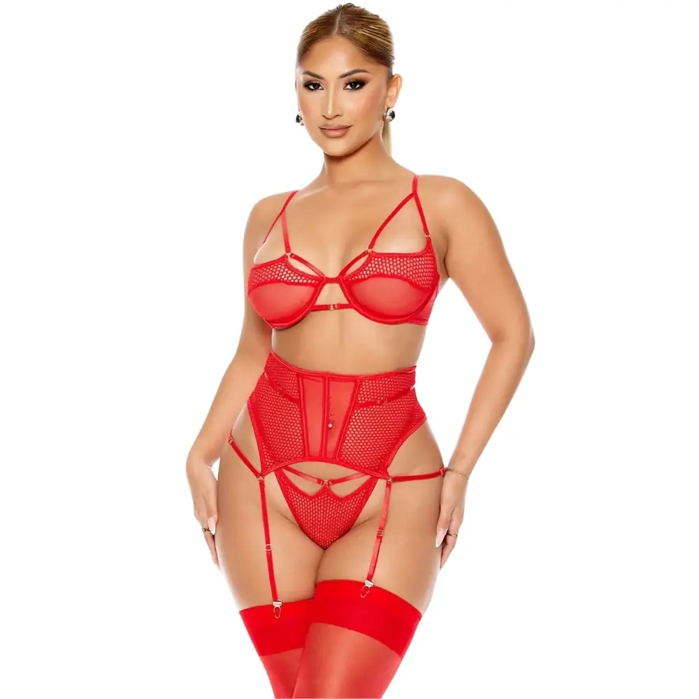 Agor Fantasy Wear Lingerie Dreams File Tulski Jartijer Set