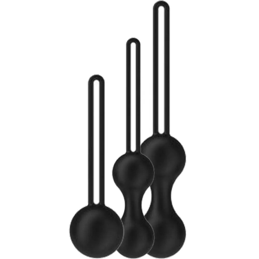 Agor Kegel Benwa loptice – medicinski silikon i metalne jiggle kuglice (crna)