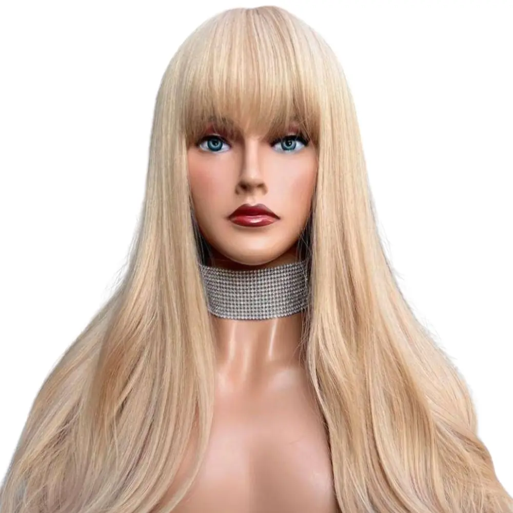 Agor Toupee Kosa Kanekalon Fiber Srednja Duga Baby Blonde Sa Dugom Frizurom