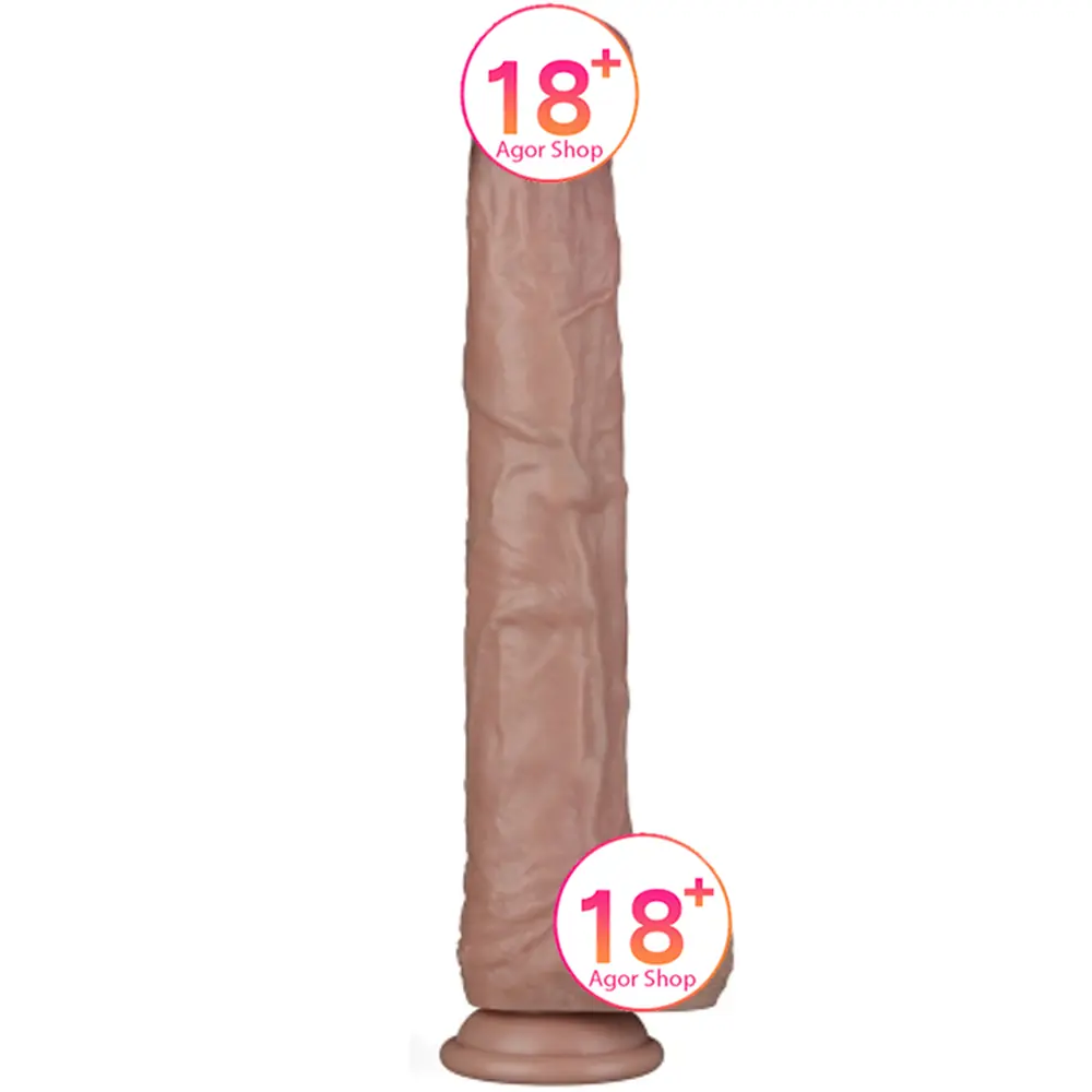 Lovetoy 14,5'' dvo-slojni savitljivi silikonski penis XXL (Flesh) et tekstura dildo LV411301