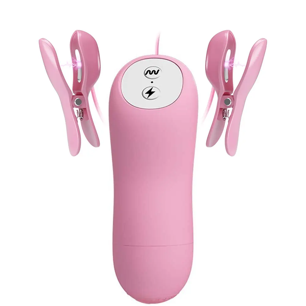 Pretty Love Vibrator za bradavice sa elektro šokom, ružičasti