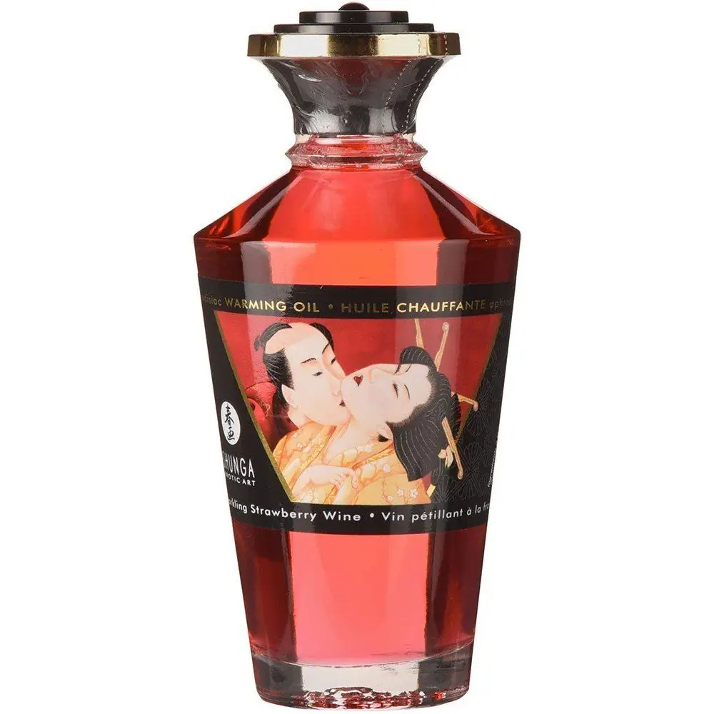 Shunga Aphrodisiac zagrijavajuće ulje Strawberry 100 ml ulje za masažu
