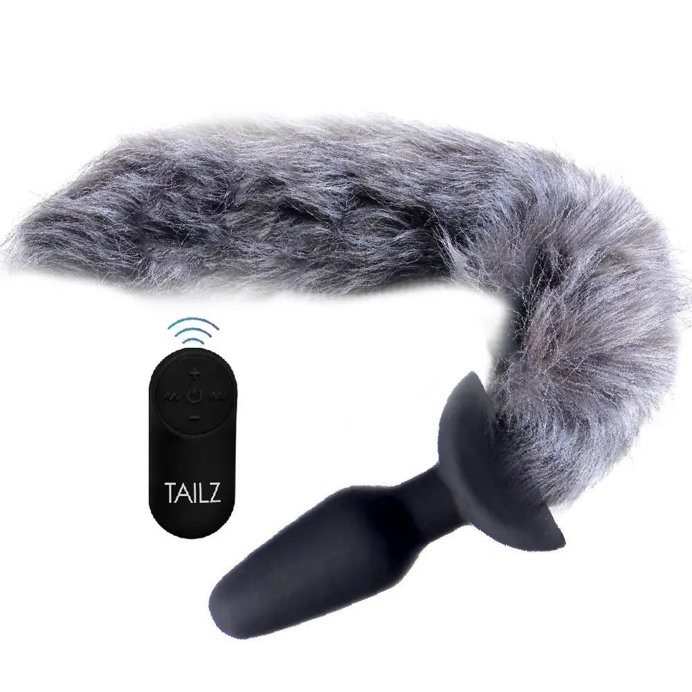 Xr Grey Fox Tail Vibrirajući Anal Vibrator s Repom
