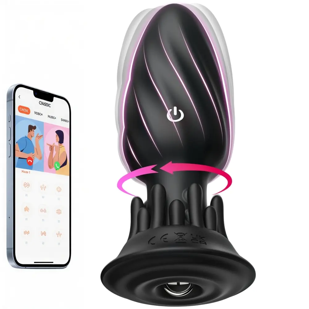 Agor Anal Fantasy Rotirajući Plug Telefon Kontrolisani Vibrator