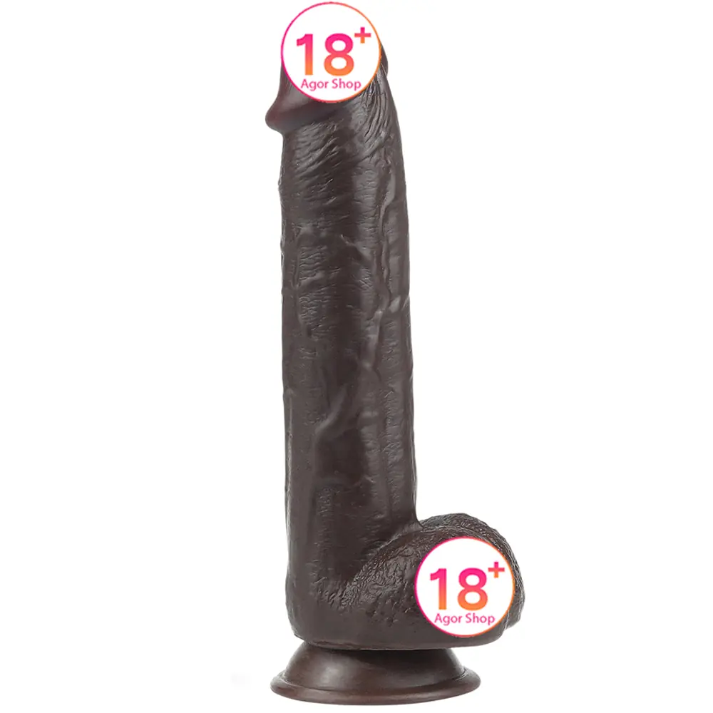 Lovetoy Sliding Skin Dual Layer Dong Crni 23 cm Realistički Penis