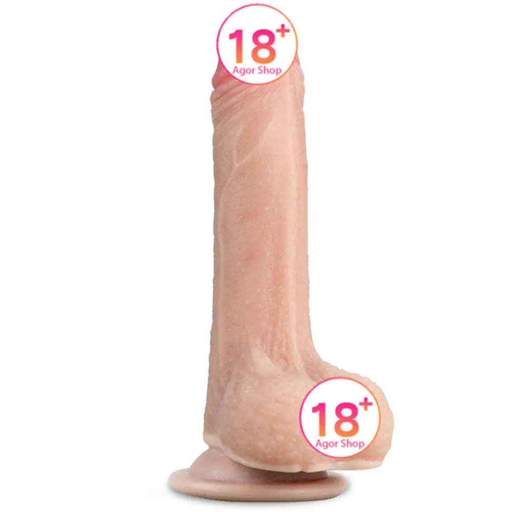 Lovetoy Klizni Kožni Dvo-slojni Dildo Deri Penetracija 18 cm Realistički Penis