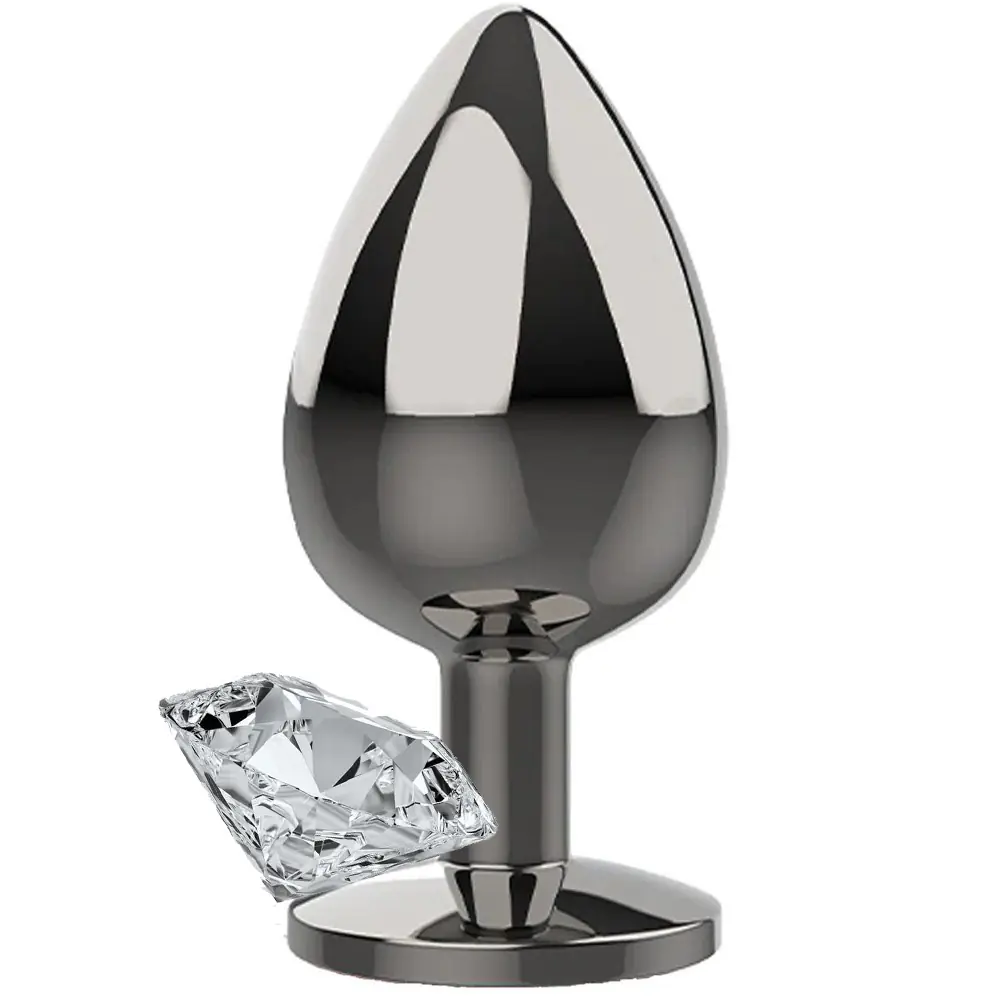 Agor Booty Jewellery Crni metalni anal čep – velik