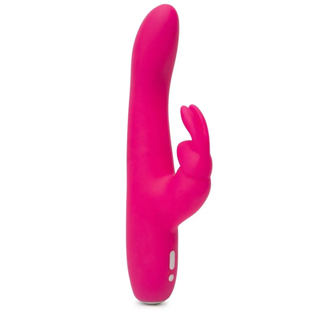 Happy Rabbit Tanak Zakrivljeni Punjivajući Zečiji Vibrator Roze