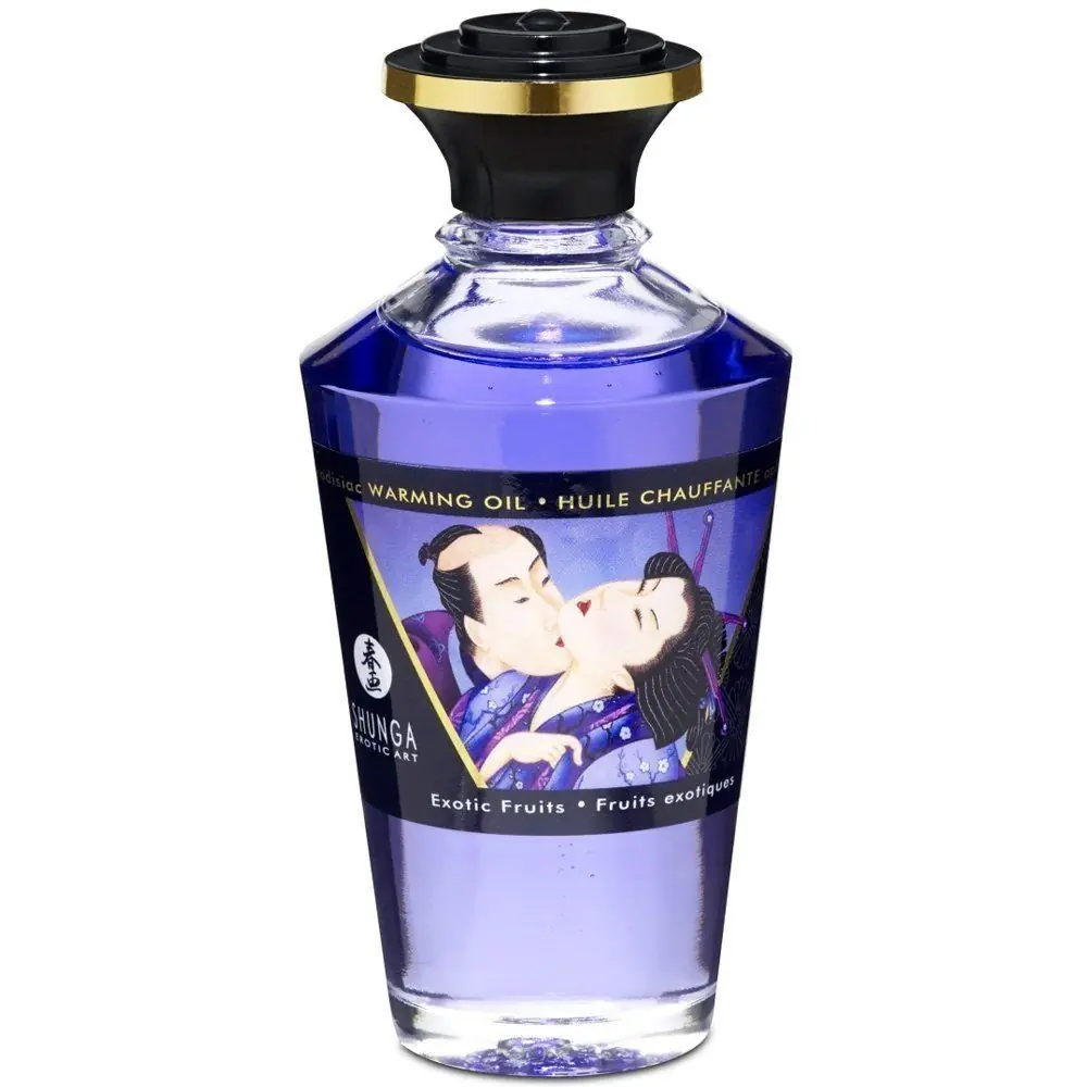 Shunga Aphrodisiac Warming Oil Exotic Fruits 100 ml topljeni masžni ulje