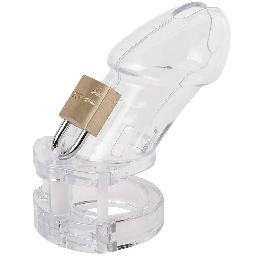 Agor Master chastity uređaj – prozirni plastični penis kavez