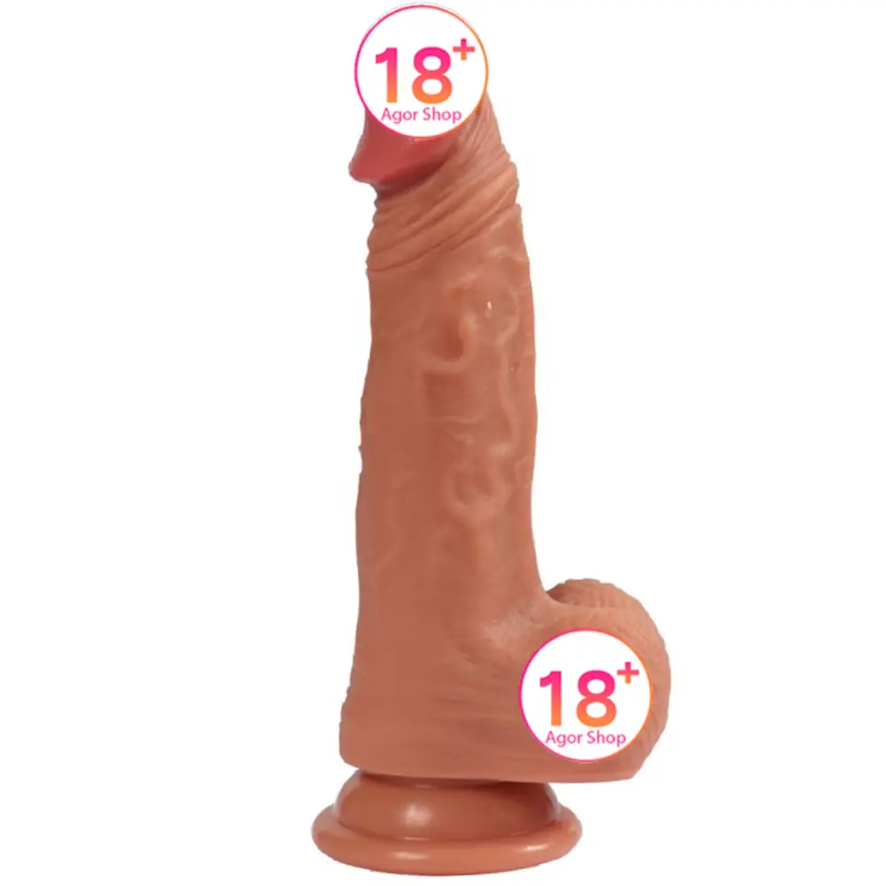 Shequ Dildo Series Evan 19,5 cm Natural Tekstura Realistički Penis