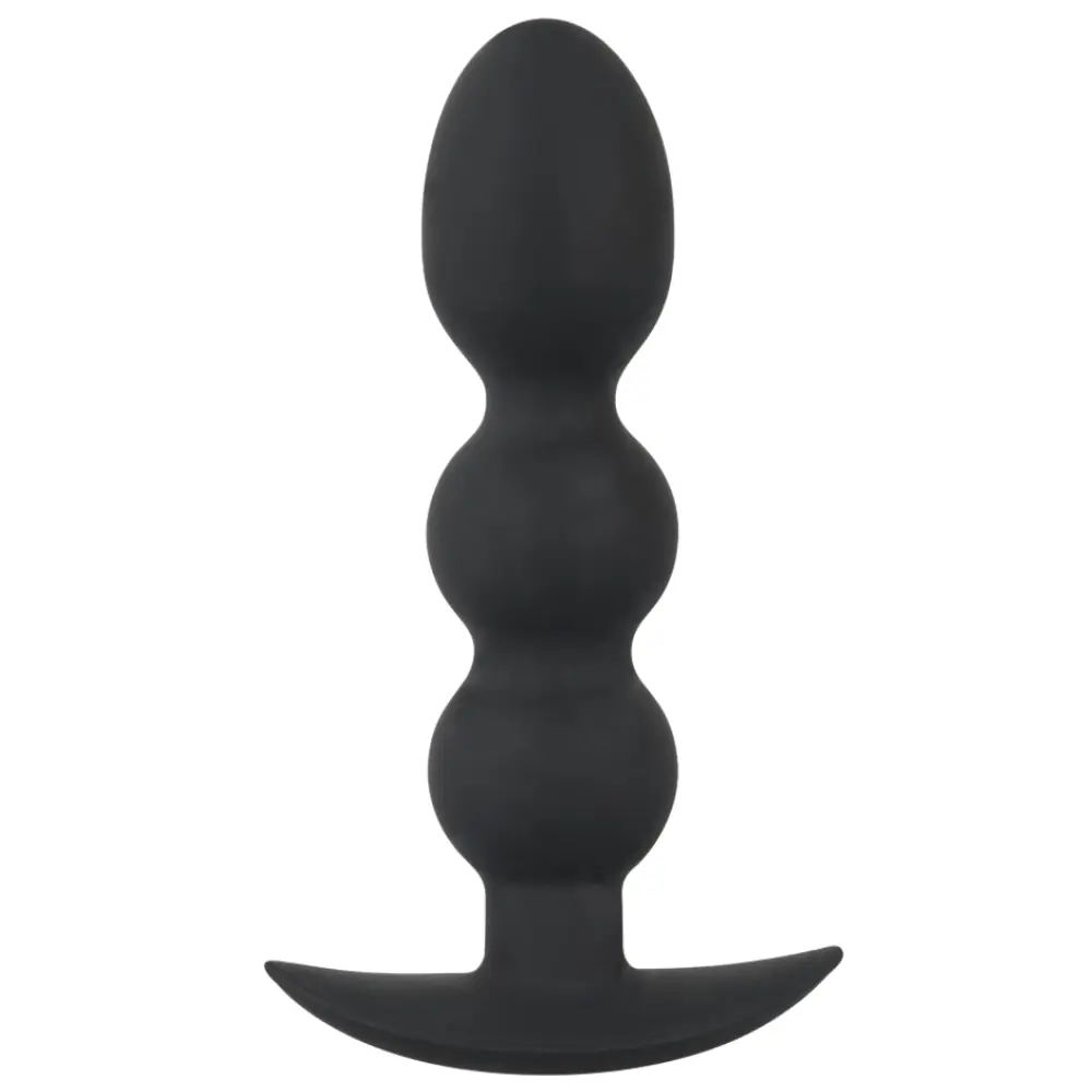 Black Velvets Anal čep sa teškim perlicama i mekim dodirom