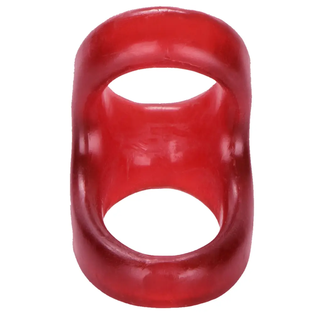 Agor Easy Release Duo Silikonski Prsten za Penis - Crvena