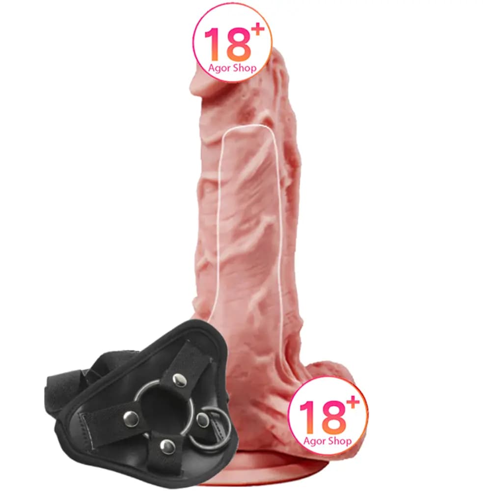 Agor Mars Dildo 18,5 cm Prazan Unutra Sa Vezom Na Pojas Realistički Penis