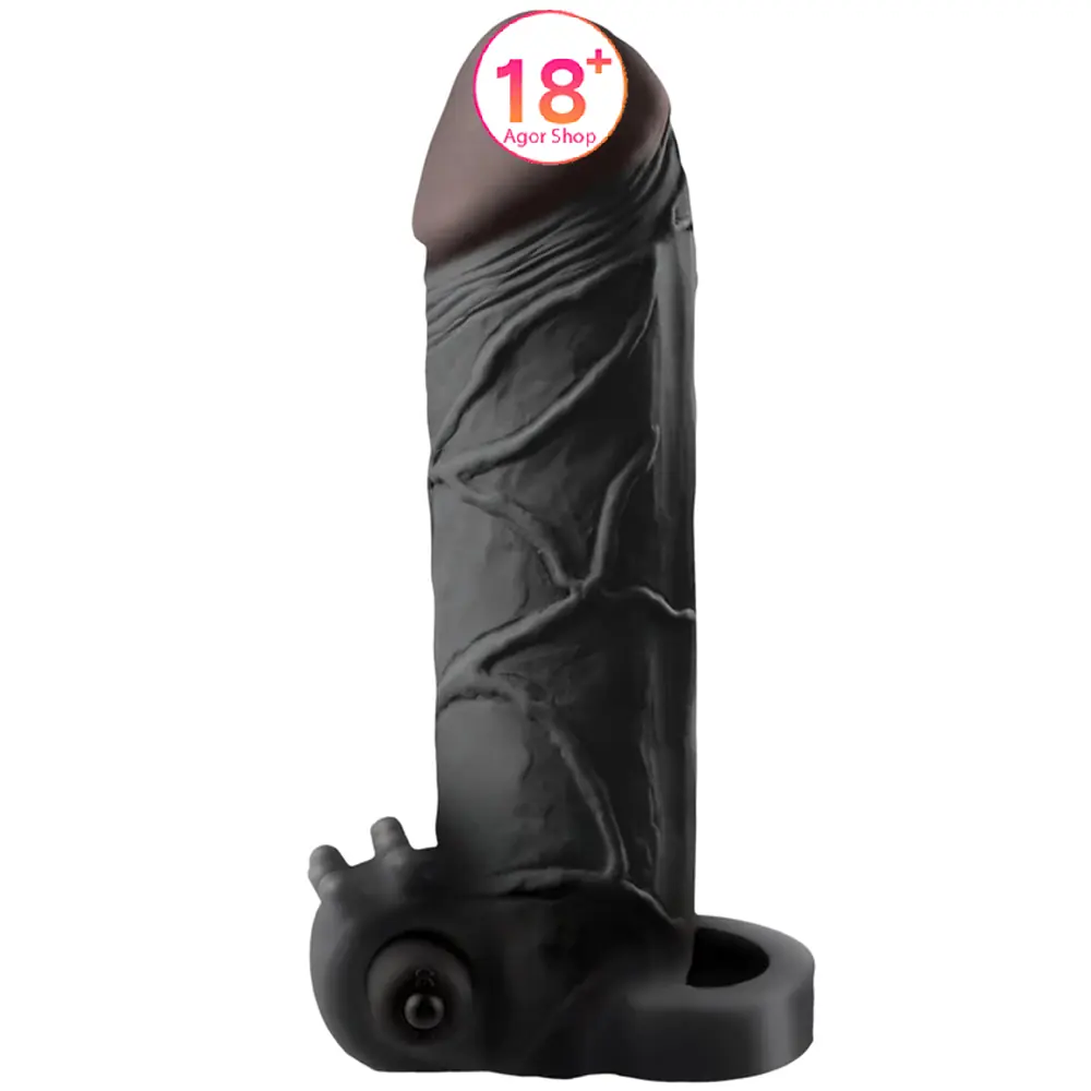 Pipedream Fantasy X-Tensions Vibrirajući Real Feel 2'' Penis Oklop – Black