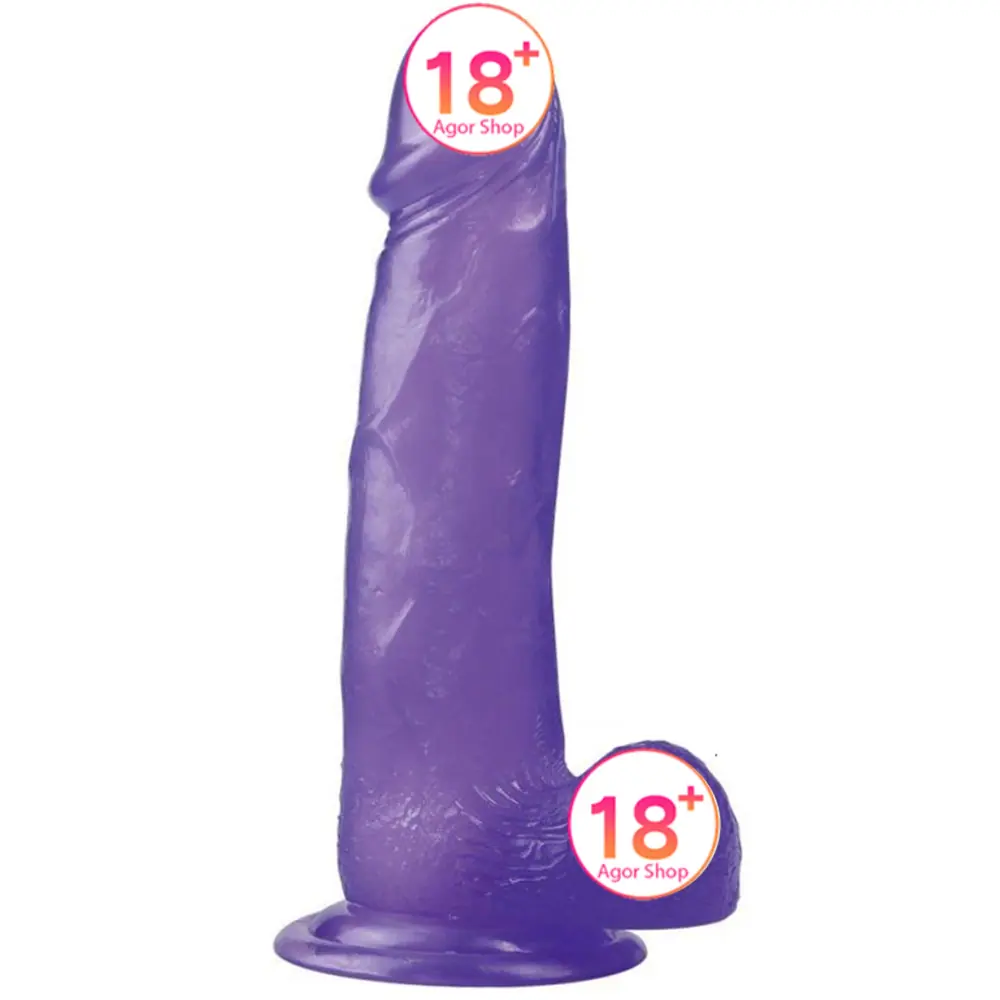 Lovetoy Jelly Studs Purple Dildo Large 20 cm