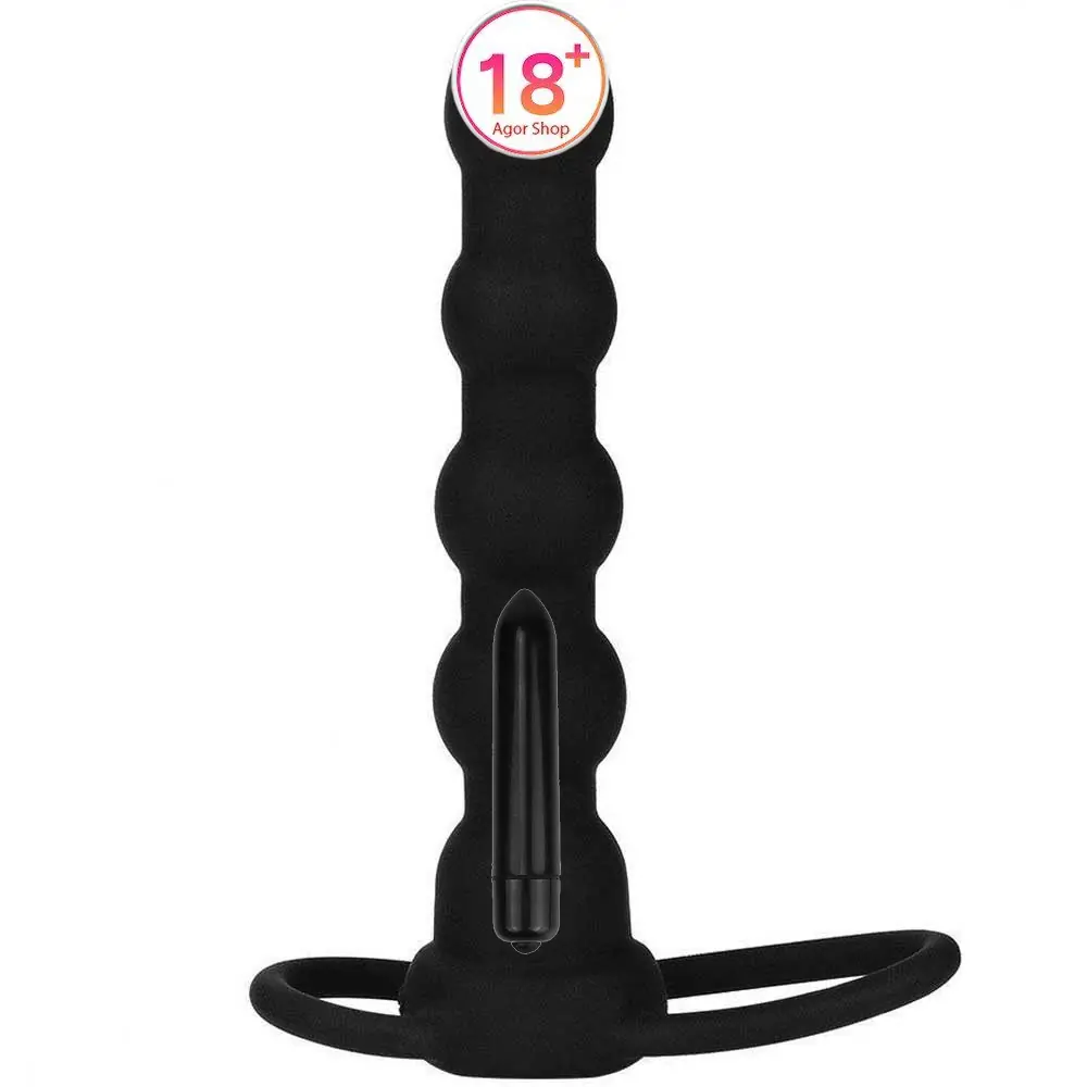 Lovetoy Vibrirajući Analni Vibrator s Dvostrukim Proberom i Kamenim Lopticama LV2619