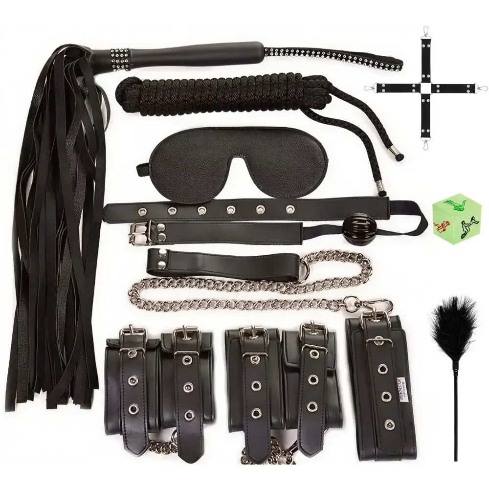 Agor Fetish Fantasy Series 10-komadni set za fetiš pozicije – crna